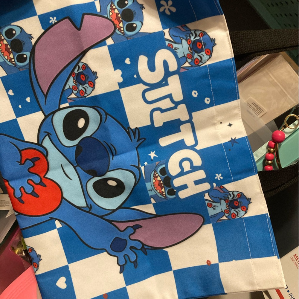 Stitch Blue and White Kids Tote Bag